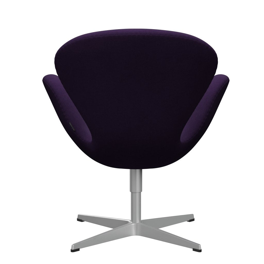 Fritz Hansen Swan Lounge Chair, Silver Grey/Comfort Violet Dark