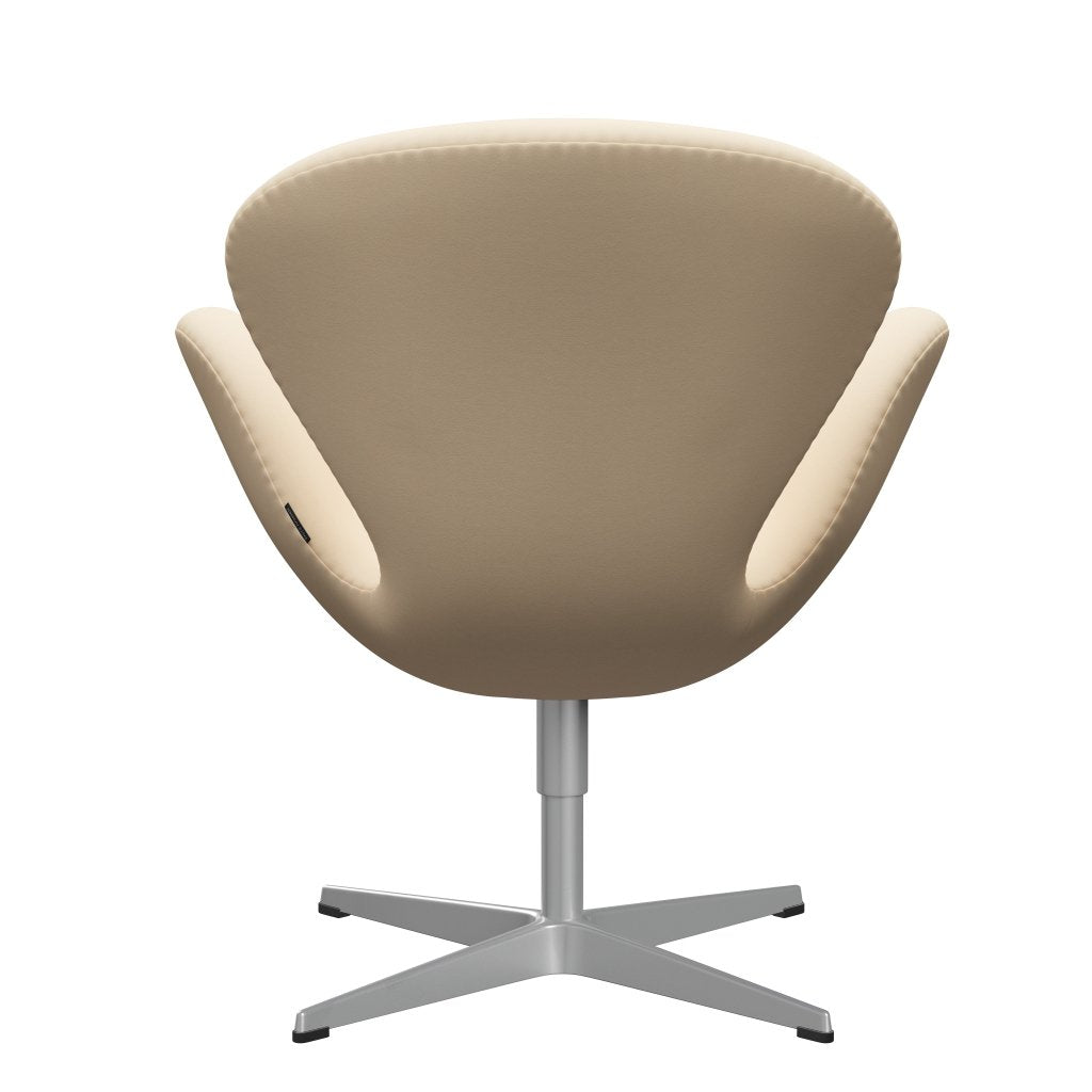 Fritz Hansen Swan Lounge Chair, Silver Grey/Comfort White/Beige