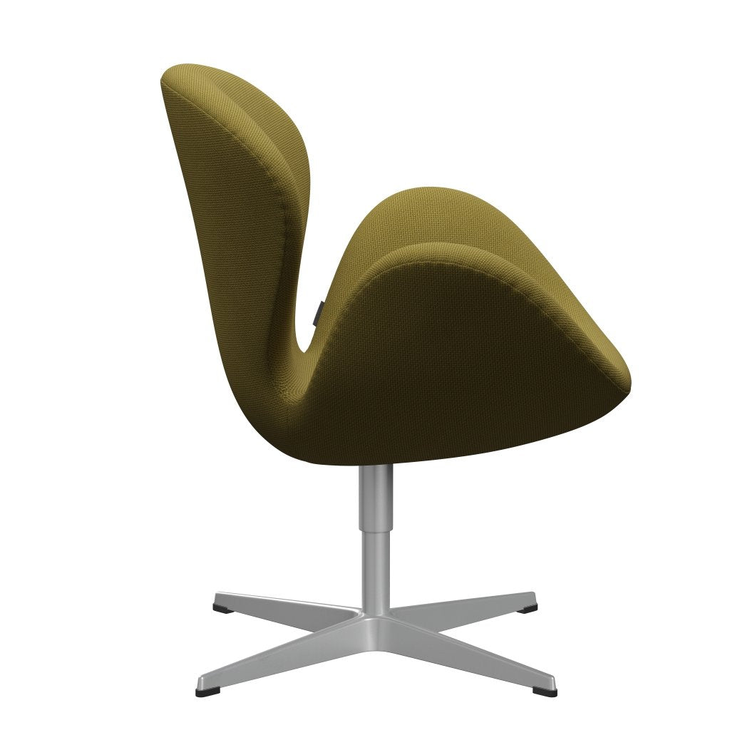 Fritz Hansen Swan Lounge Chair, Silver Grey/Diablo Autumn Green