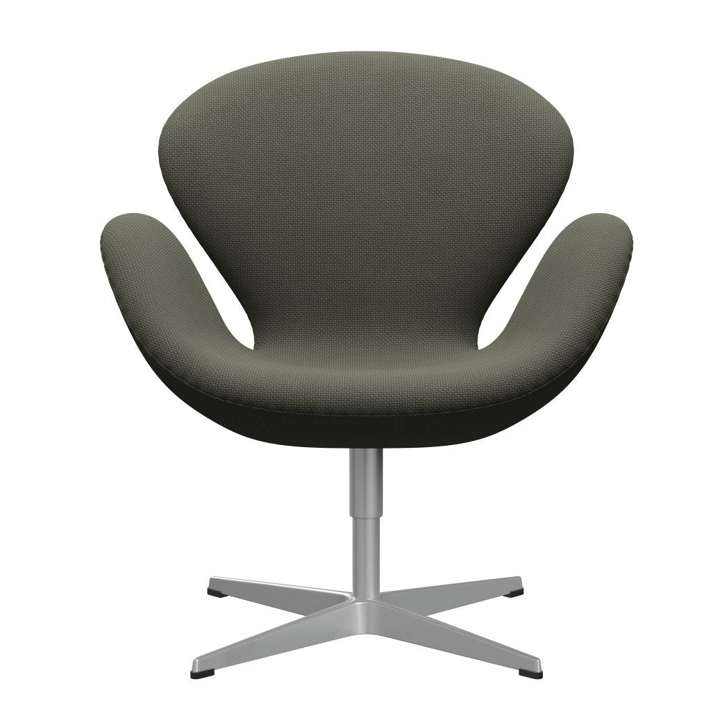 Fritz Hansen Swan Lounge Chair, stříbrná šedá/diablo teplá šedá