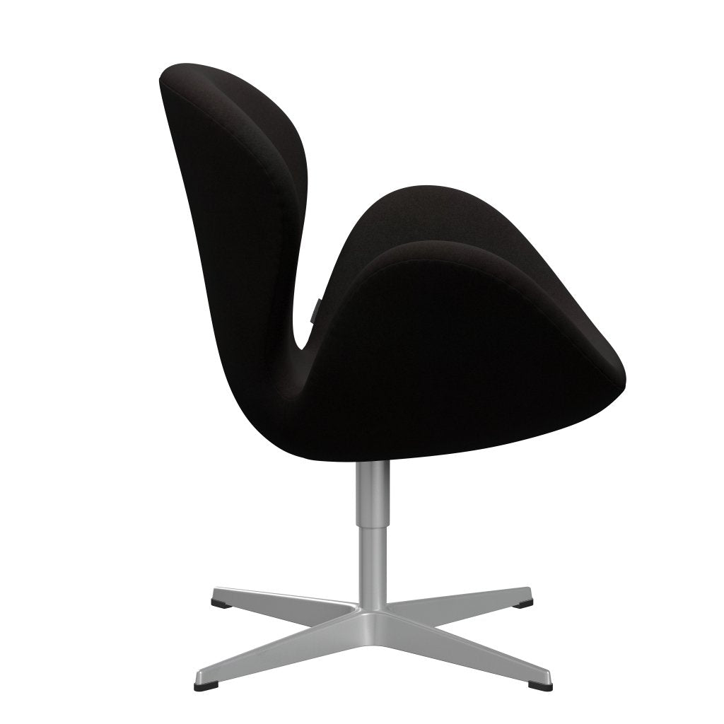 Fritz Hansen Swan Lounge Chair, Silver Grey/Divina tmavě hnědá (384)