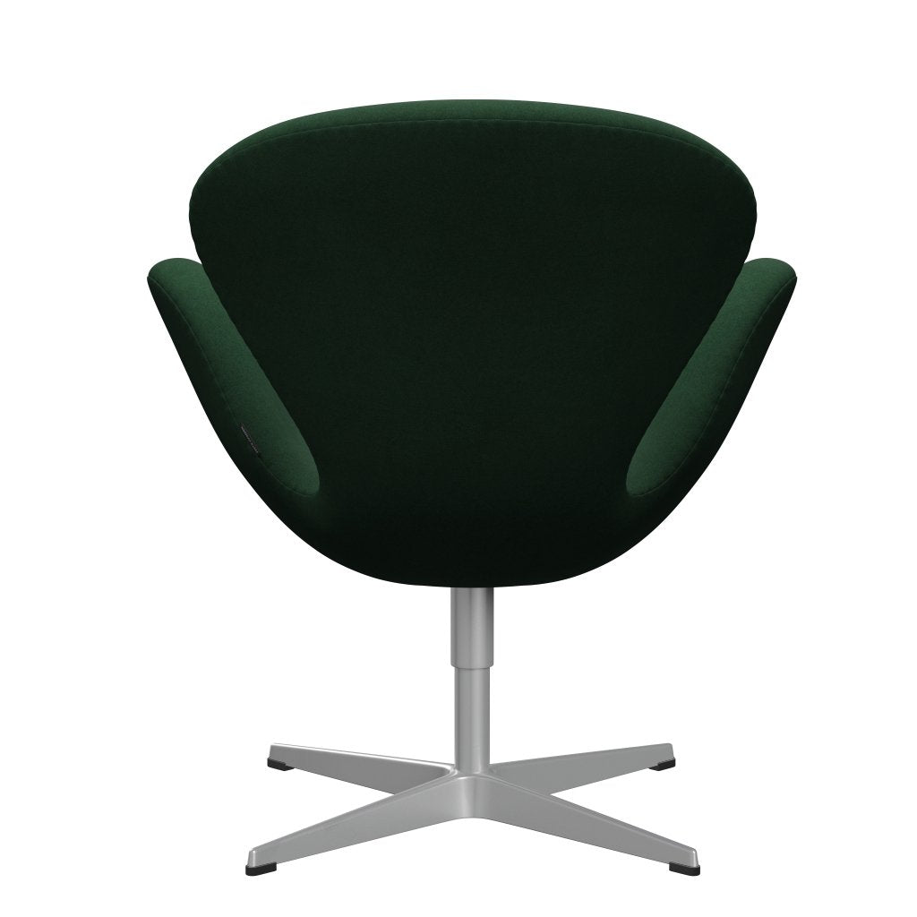 Fritz Hansen Swan Lounge Chair, Silver Grey/Divina Dark Green (876)