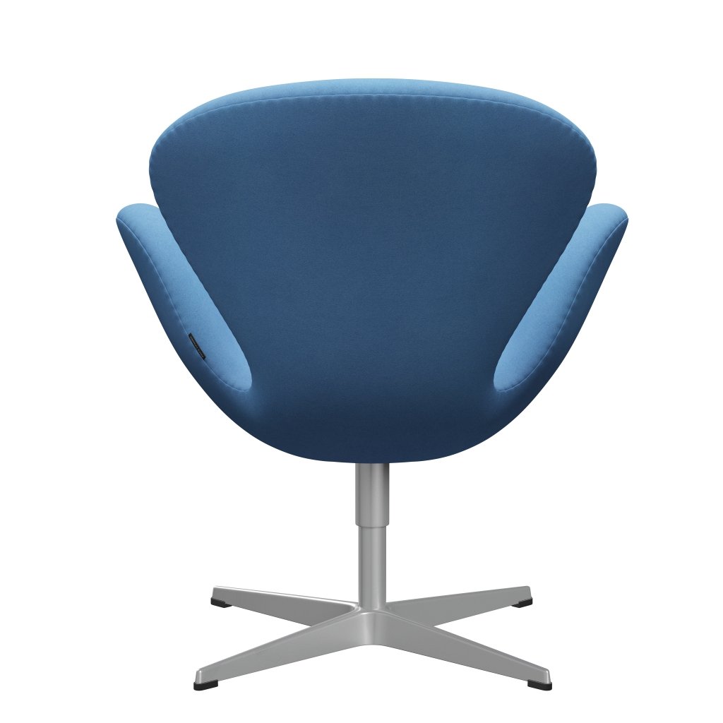 Fritz Hansen Swan Lounge Chair, Silver Grey/Divina Light Blue (712)