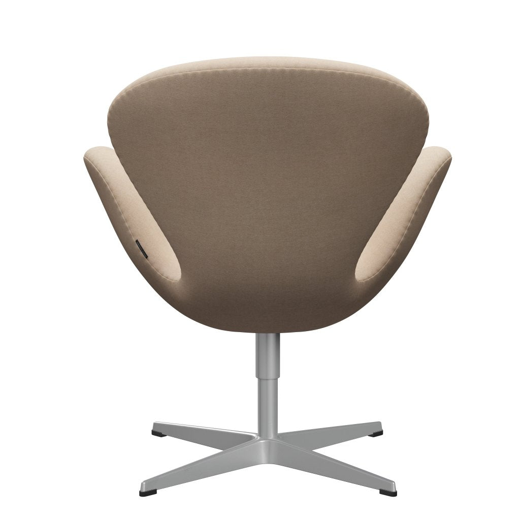 Fritz Hansen Swan Lounge Chair, Silver Grey/Divina MD crème