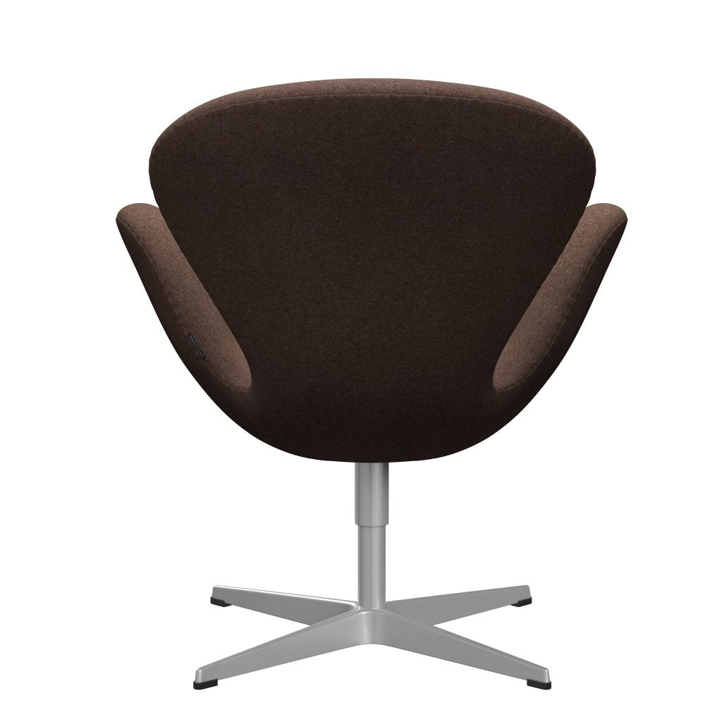 Fritz Hansen Swan Lounge Chair, Silver Grey/Divina Md Hazelnut