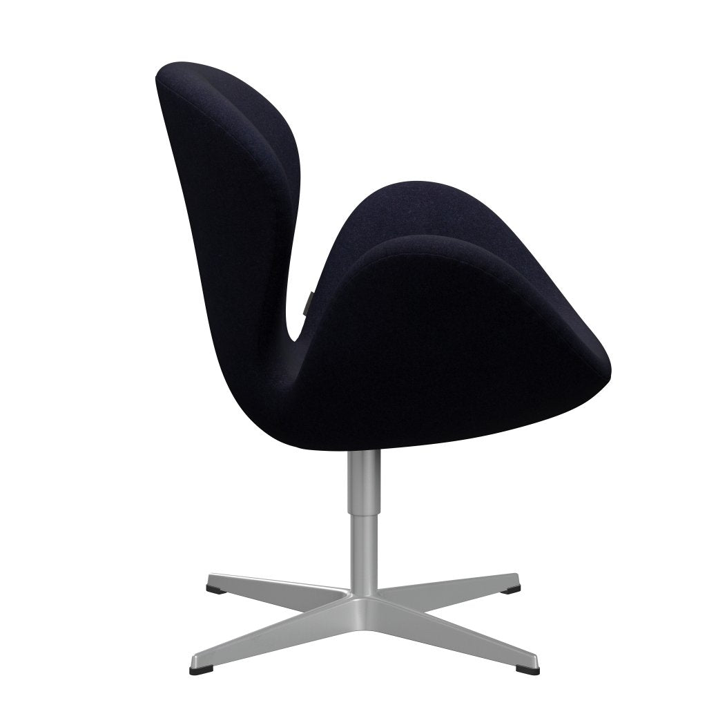 Fritz Hansen Swan Lounge Chair, Silver Grey/Divina MD Navy Dark