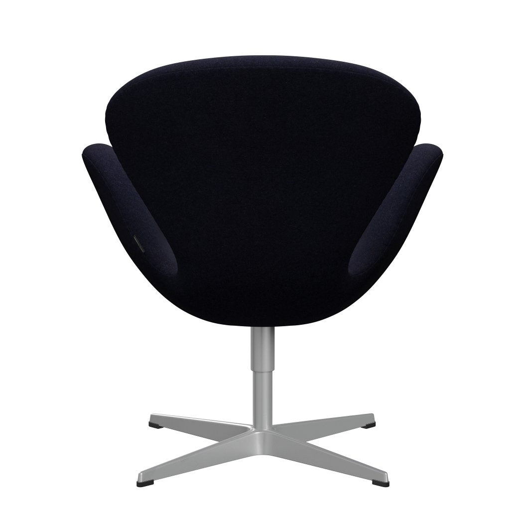 Fritz Hansen Swan Lounge Chair, Silver Grey/Divina MD Navy Dark