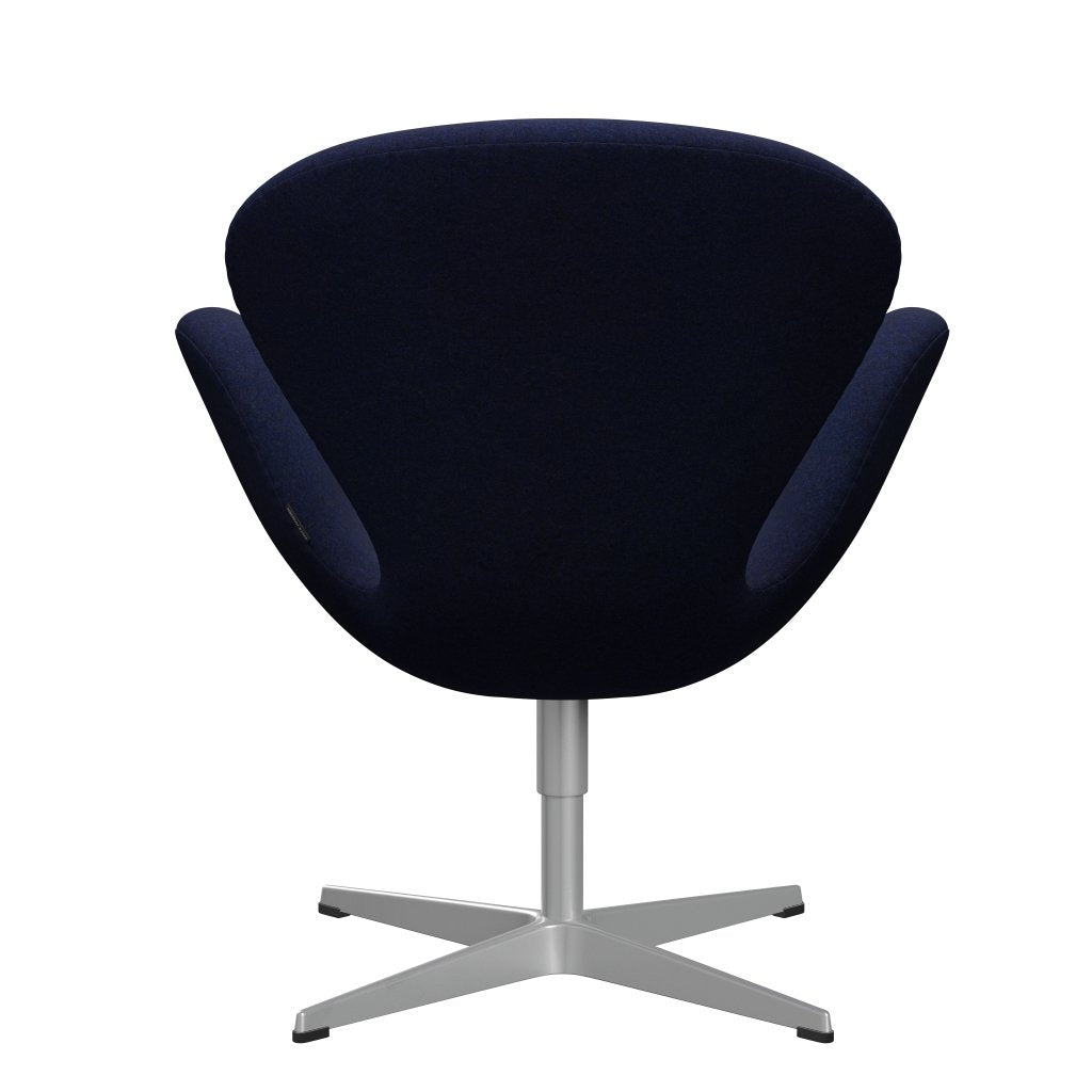 Fritz Hansen Swan Lounge Chair, Silver Grey/Divina Md Midnight Blue