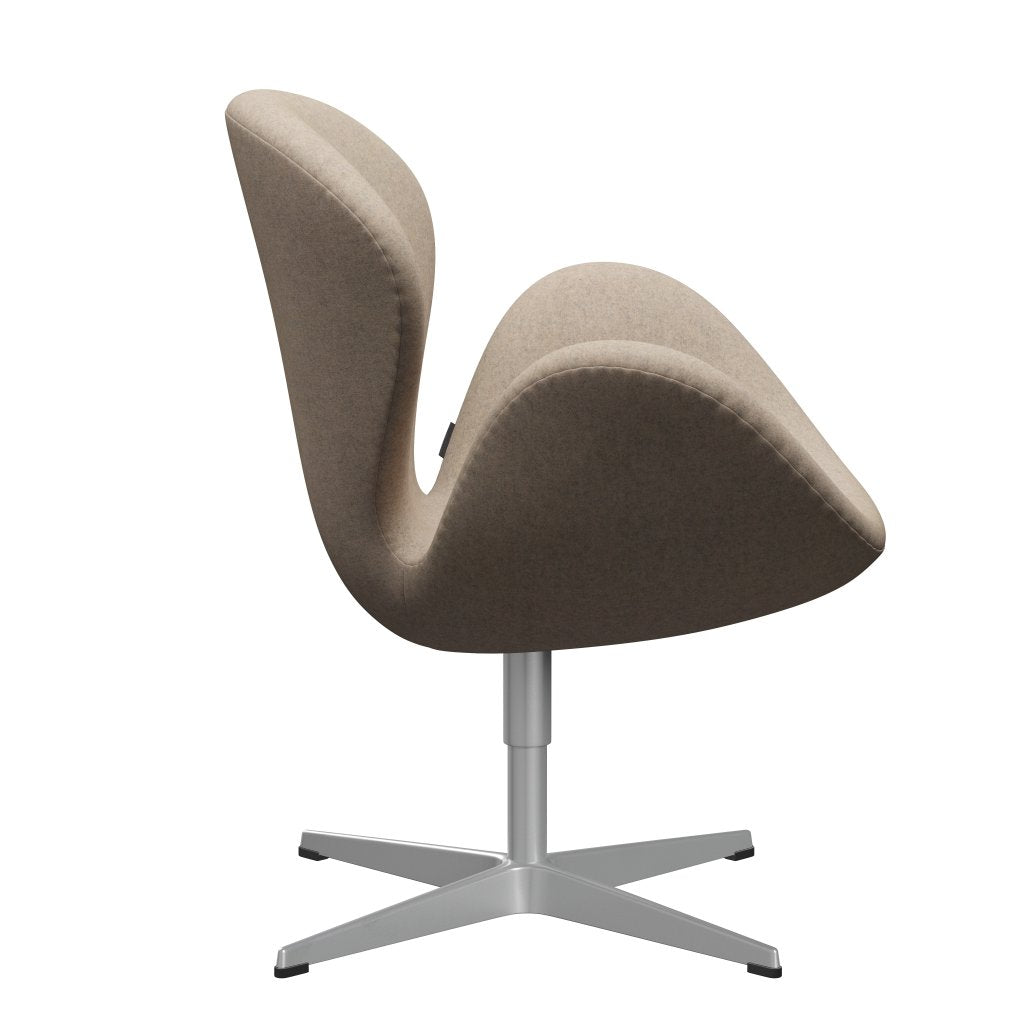 Fritz Hansen Swan Lounge Chair, Silver Grey/Divina Md Sand Coloured