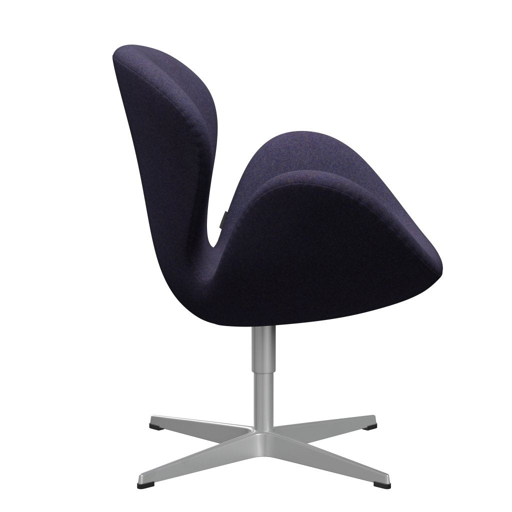 Fritz Hansen Swan Lounge Chair, Silver Grey/Divina Md Dusty Blue