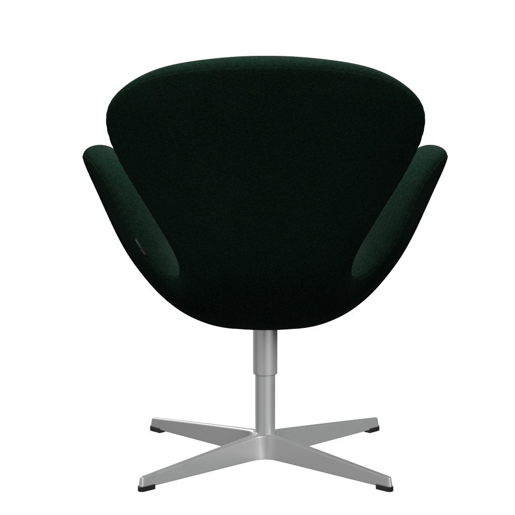 Fritz Hansen Swan Lounge Chair, Silver Grey/Divina Melange Dark Green (871)