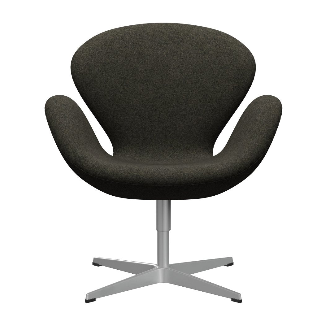 Fritz Hansen Swan Lounge Chair, Silver Grey/Divina melange šedá hnědá