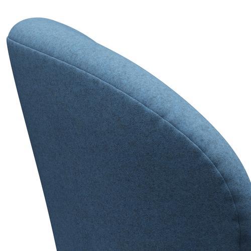 Fritz Hansen Swan Lounge Chair, stříbrná šedá/divina melange světle modrá