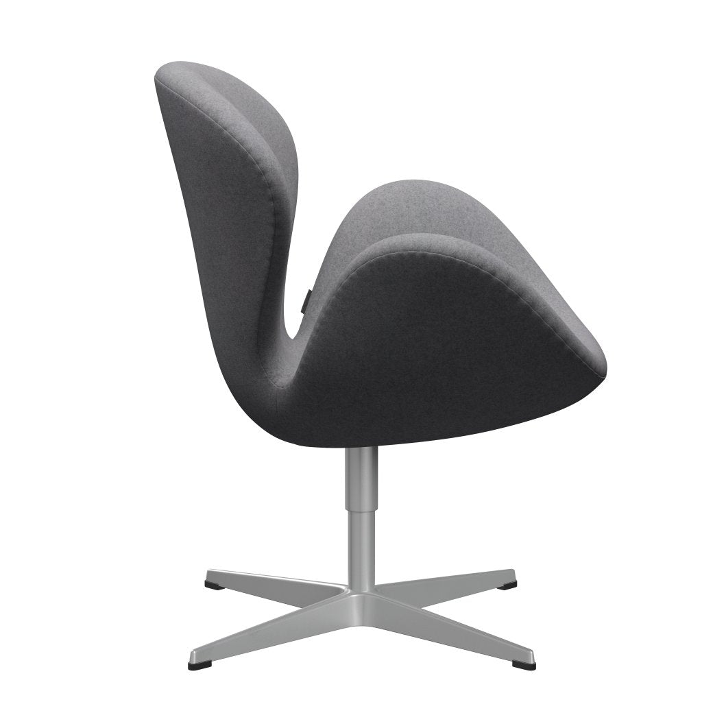 Fritz Hansen Swan Lounge Chair, Silver Grey/Divina melange Stone Grey