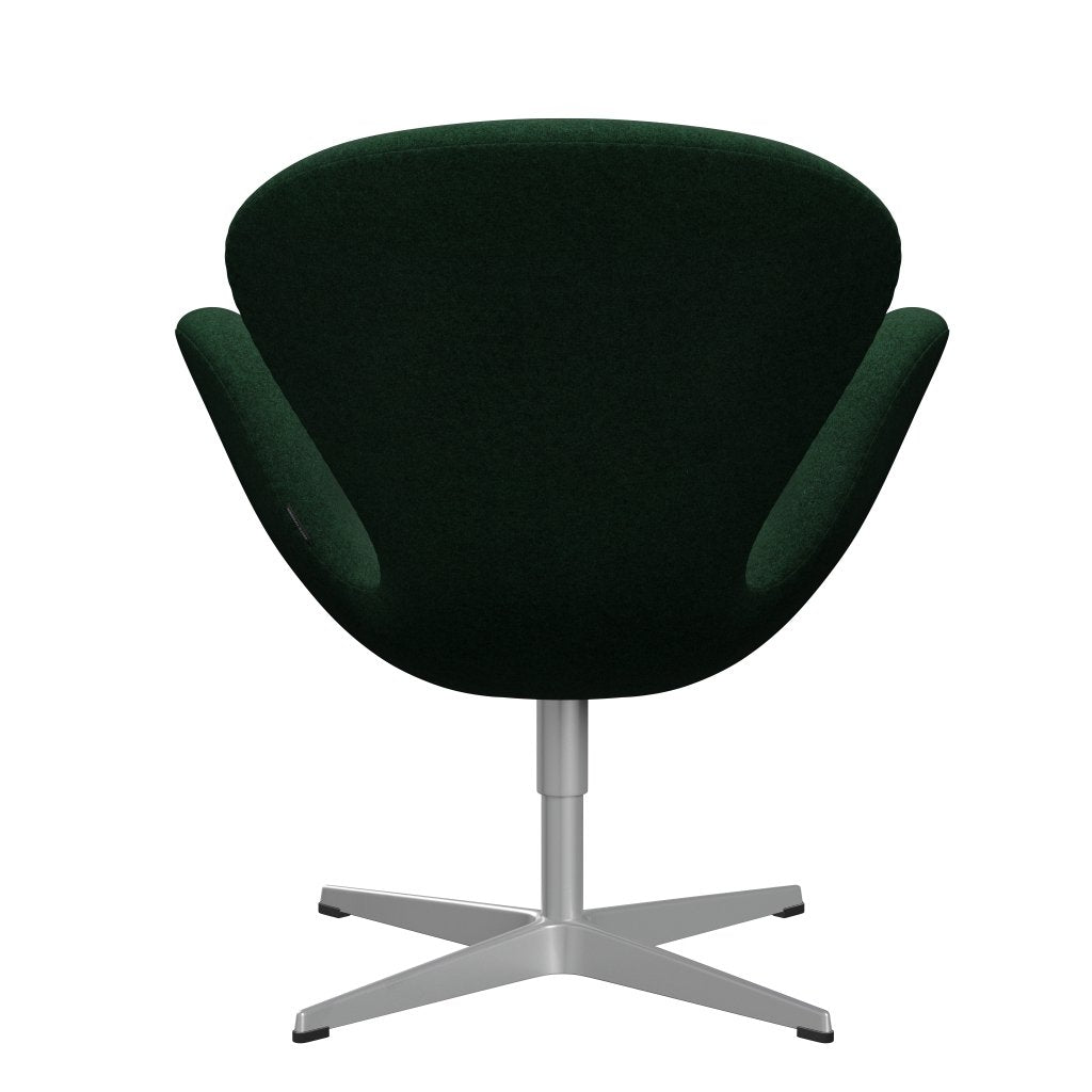 Fritz Hansen Swan Lounge Chair, Silver Grey/Divina Melange Warm Dark Green