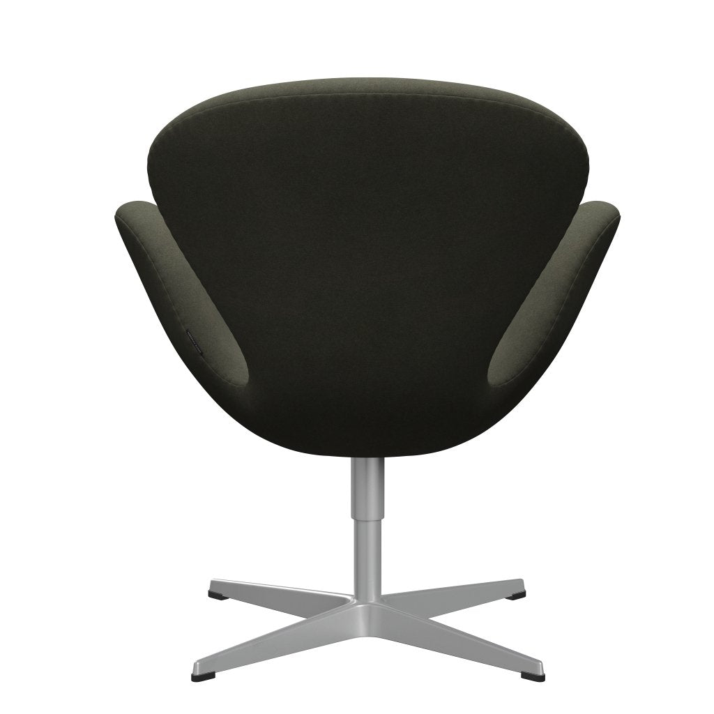 Fritz Hansen Swan Lounge Chair, Silver Grey/Divina Vojenská zelená