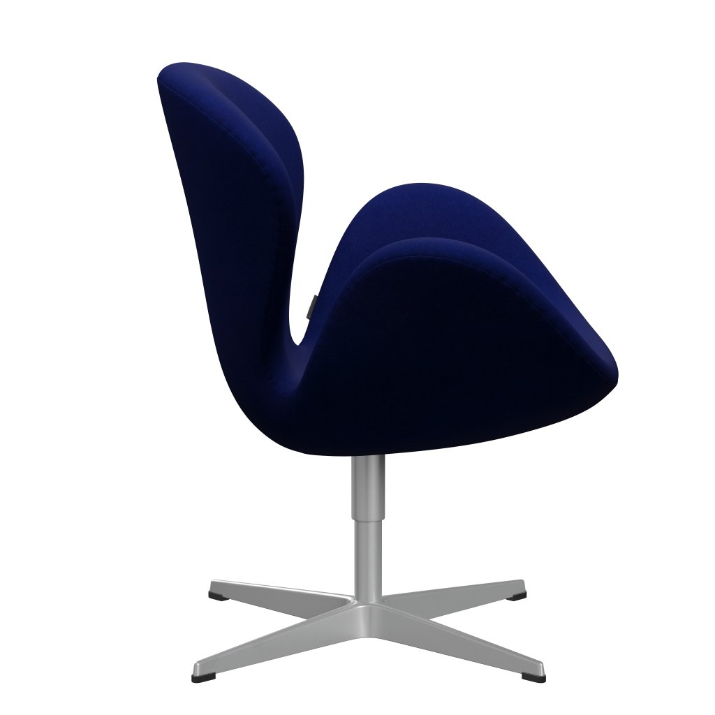 Fritz Hansen Swan Lounge Chair, Silver Grey/Divina Royal Blue