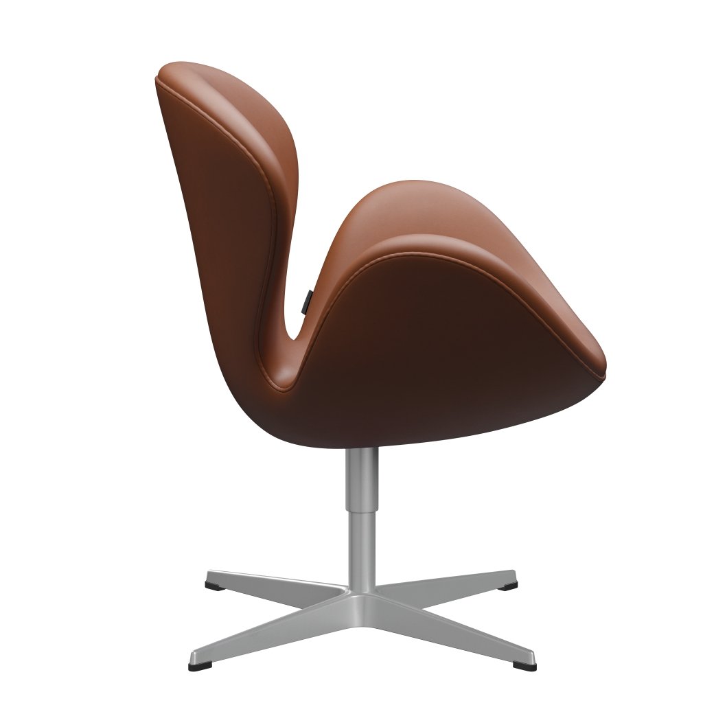 Fritz Hansen Swan Lounge Chair, stříbrná šedá/esenciální ořech