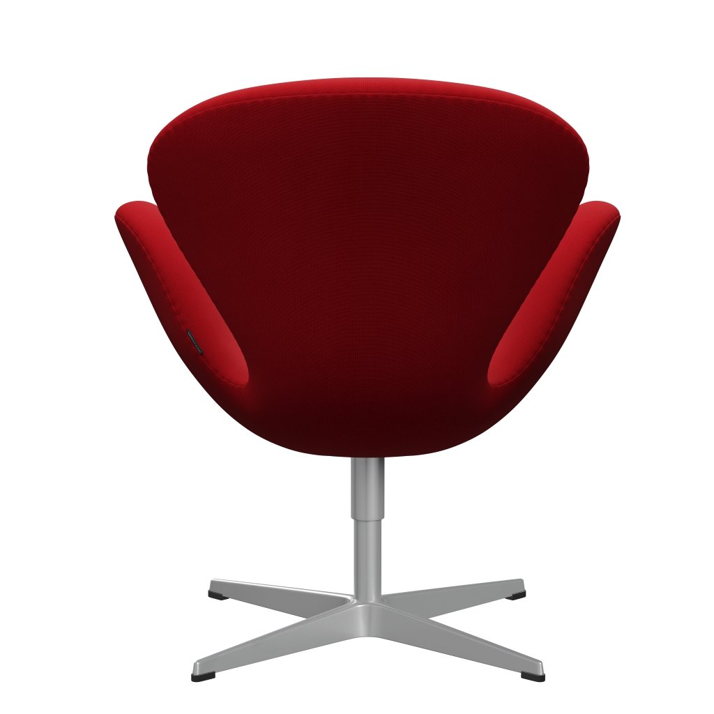 Fritz Hansen Swan Lounge Chair, stříbrná šedá/sláva červená (64089)