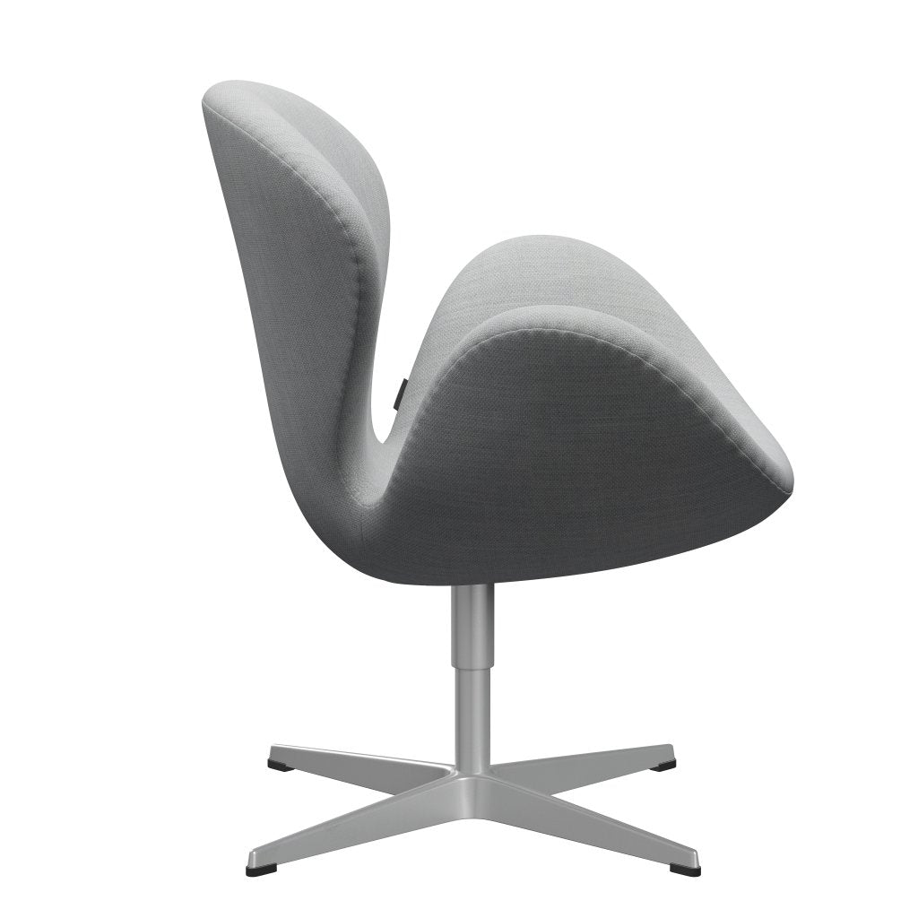 Fritz Hansen Swan Lounge Chair, stříbrná šedá/fiordová šedá/střední šedá