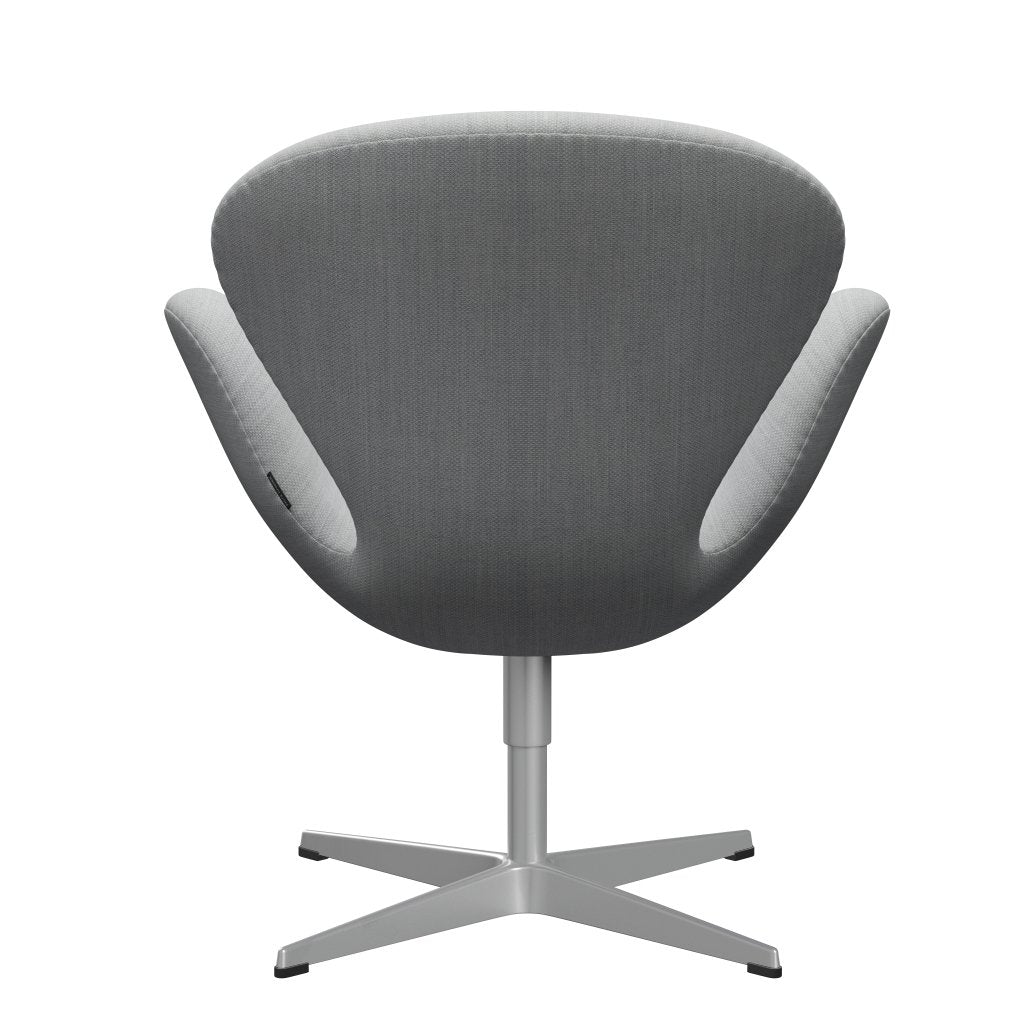 Fritz Hansen Swan Lounge Chair, stříbrná šedá/fiordová šedá/střední šedá