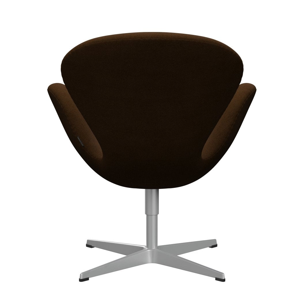 Fritz Hansen Swan Lounge Chair, Silver Grey/Hallingdal Brown