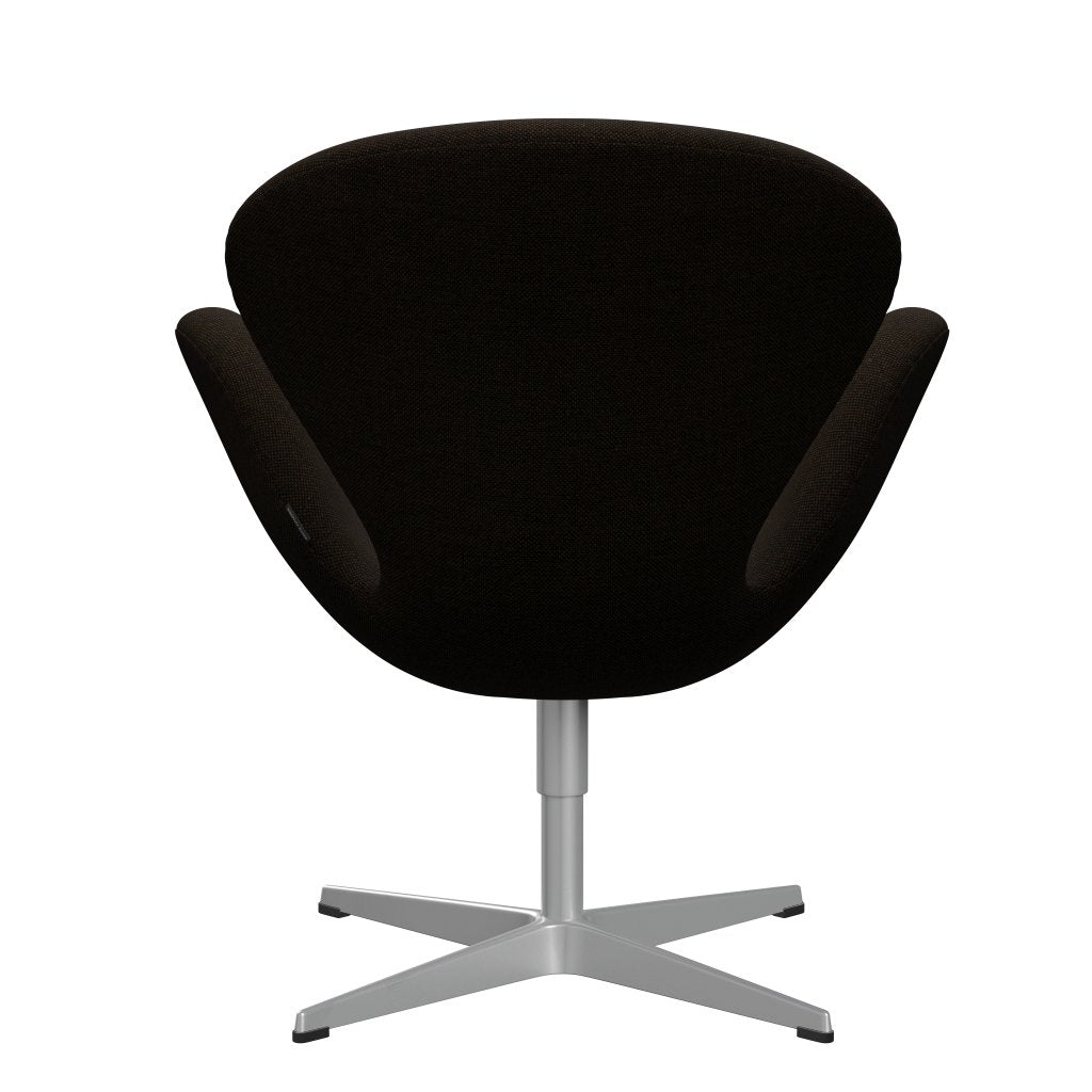 Fritz Hansen Swan Lounge Chair, Silver Grey/Hallingdal Black/Brown