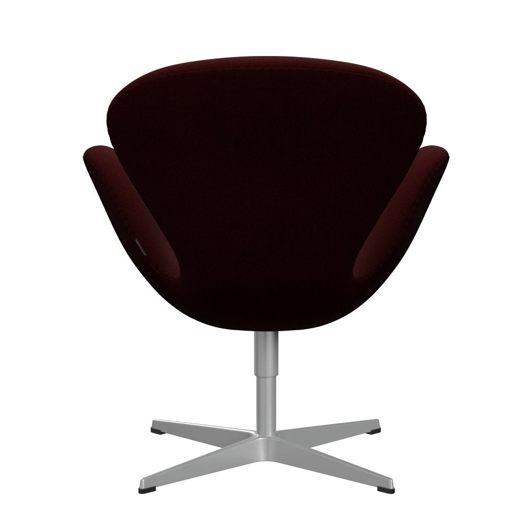 Fritz Hansen Swan Lounge Chair, Silver Grey/Hallingdal Wine Red