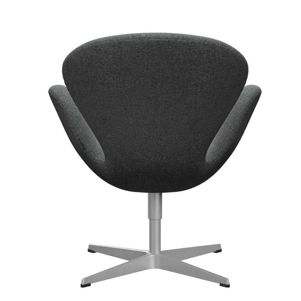 Fritz Hansen Swan Lounge Chair, Silver Grey/Hallingdal White/Brown