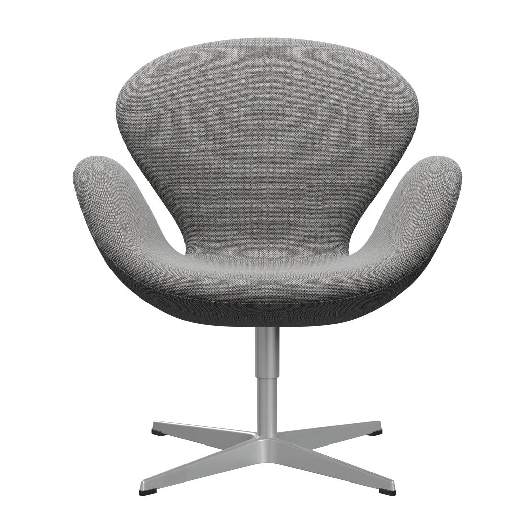 Fritz Hansen Swan Lounge Chair, Silver Grey/Re Wool Wool White/Natural