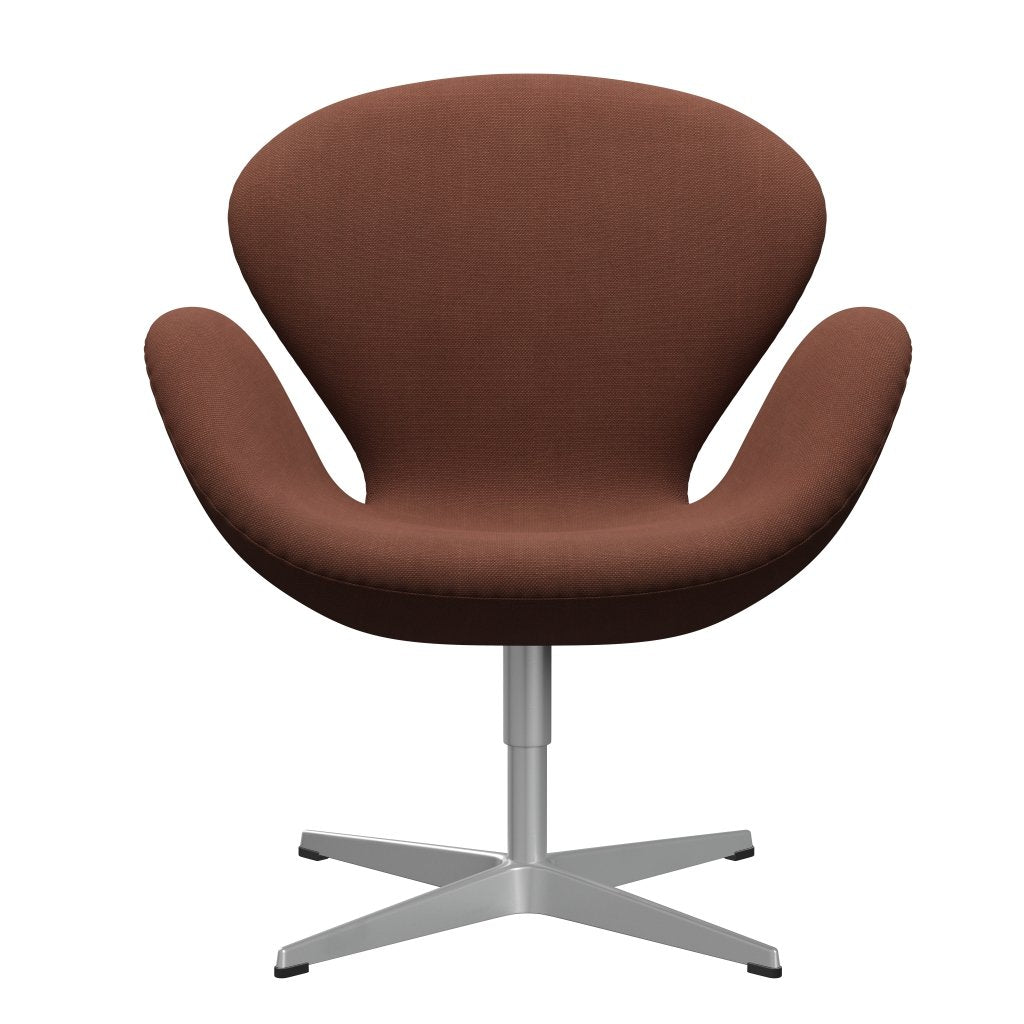 Fritz Hansen Swan Lounge Chair, Silver Grey/Steelcut Medium Brown