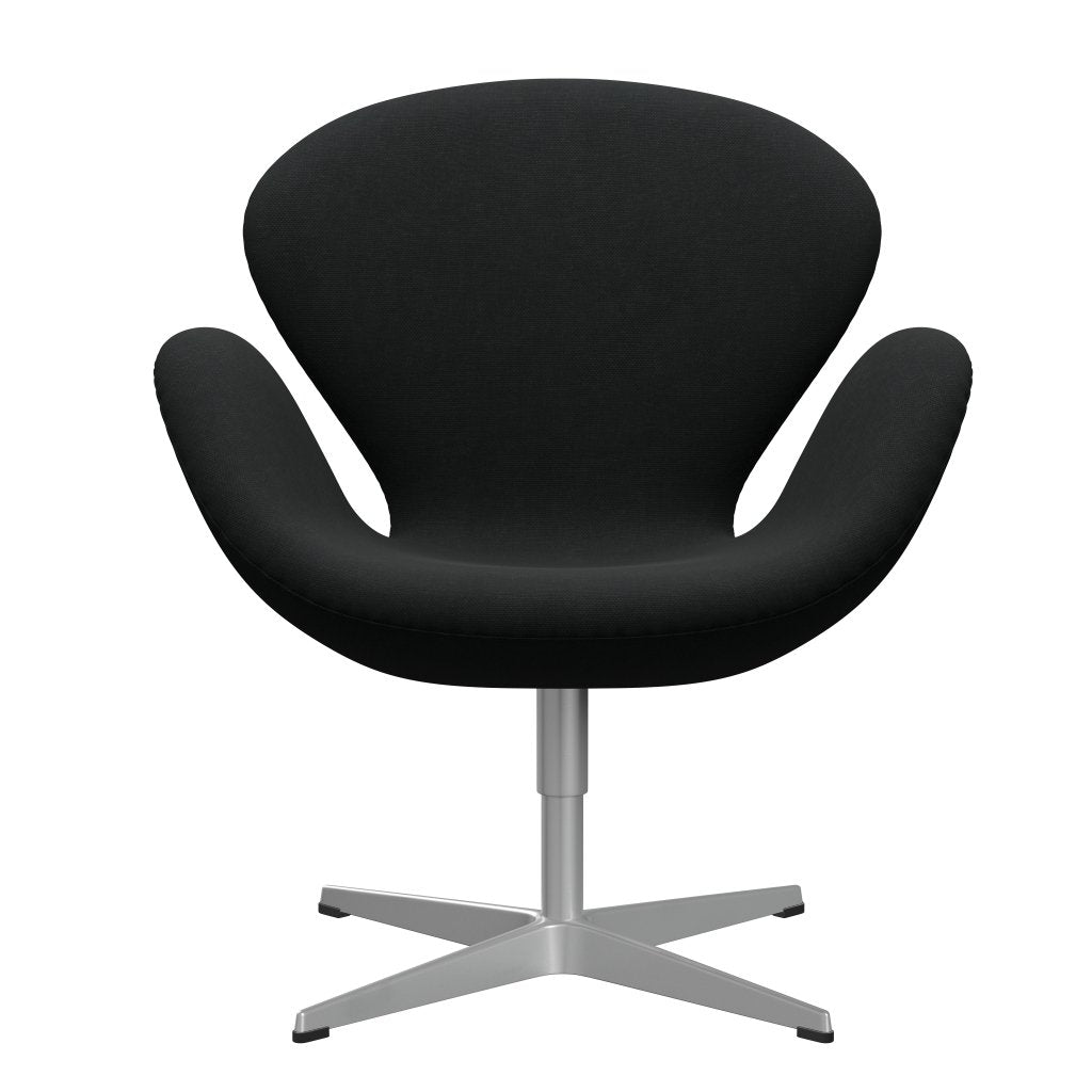 Fritz Hansen Swan Lounge Chair, Silver Grey/Steelcut Black