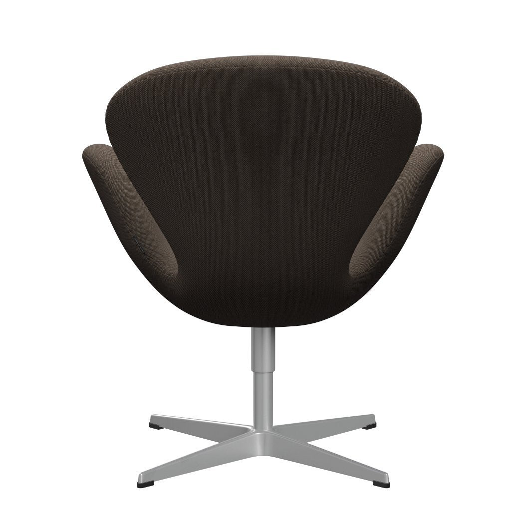 Fritz Hansen Swan Lounge Chair, Silver Grey/Steelcut Trio Grey/Brown