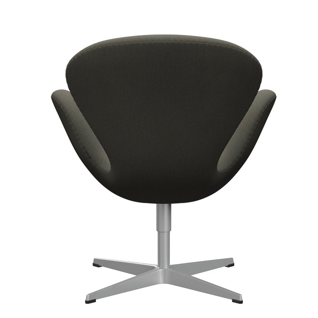 Fritz Hansen Swan Lounge Chair, Silver Grey/Steelcut Trio Grey/Green