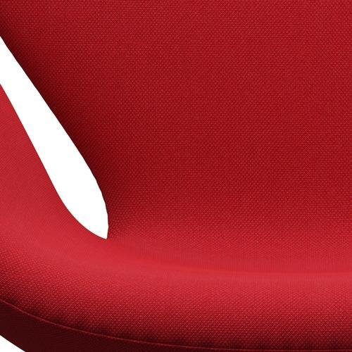 Fritz Hansen Swan Lounge Chair, Silver Grey/Steelcut Trio Light Red