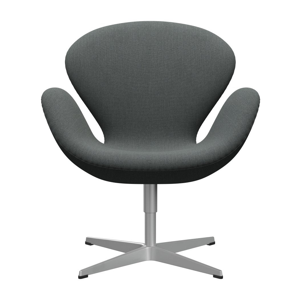 Fritz Hansen Swan Lounge Chair, Silver Grey/Steelcut Trio Coal