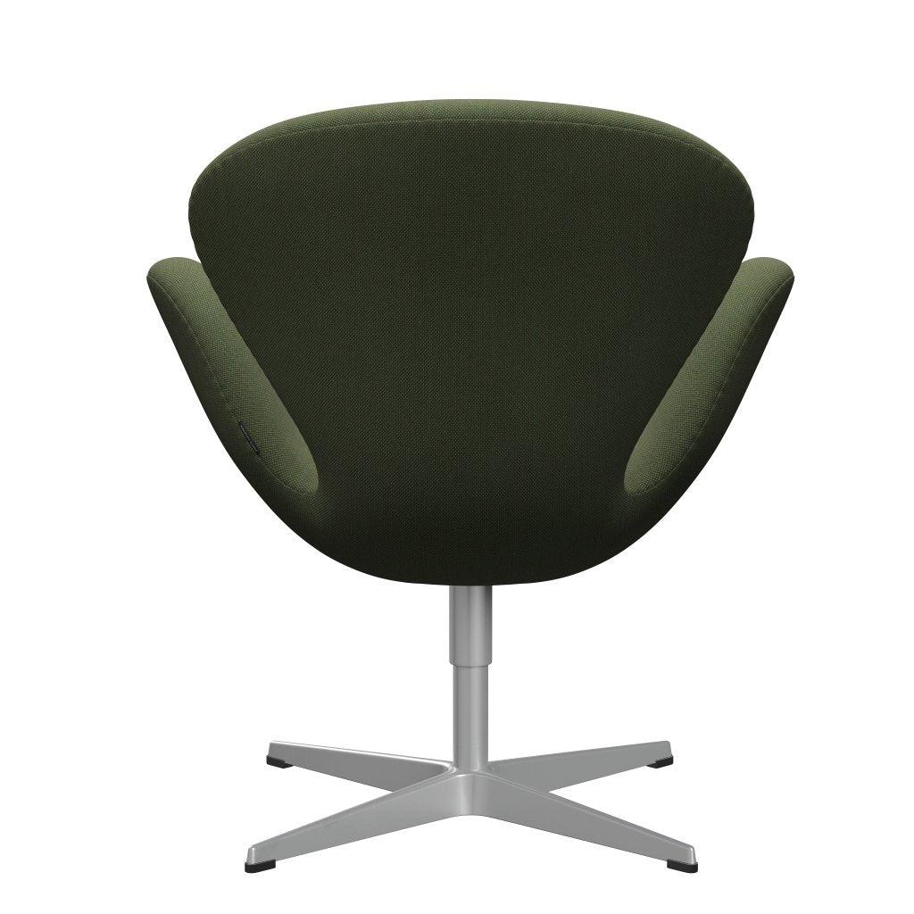 Fritz Hansen Swan Lounge Chair, Silver Grey/Steelcut Trio Delicate Green