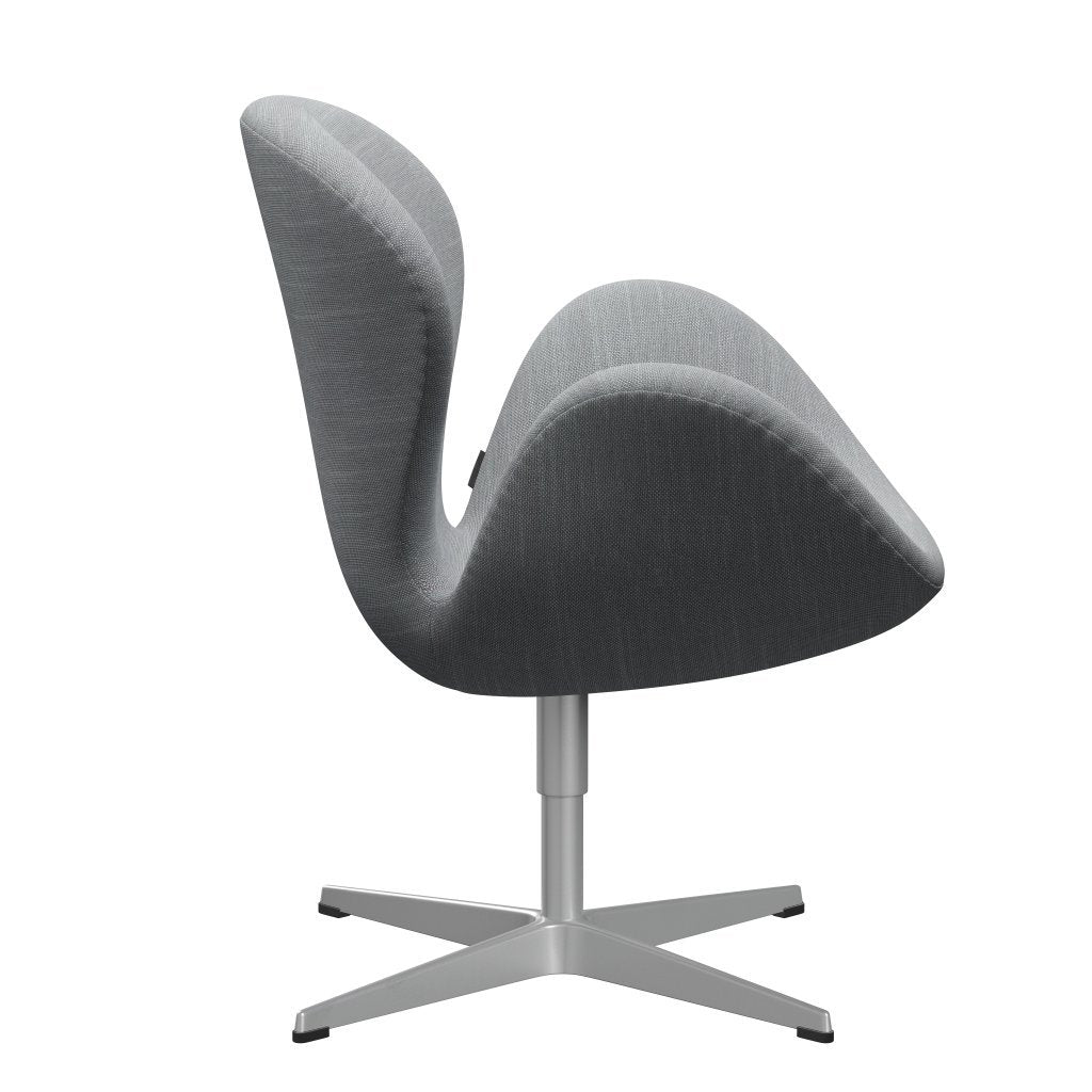 Fritz Hansen Swan Lounge Chair, Silver Grey/Sunniva světle šedá/světle modrá