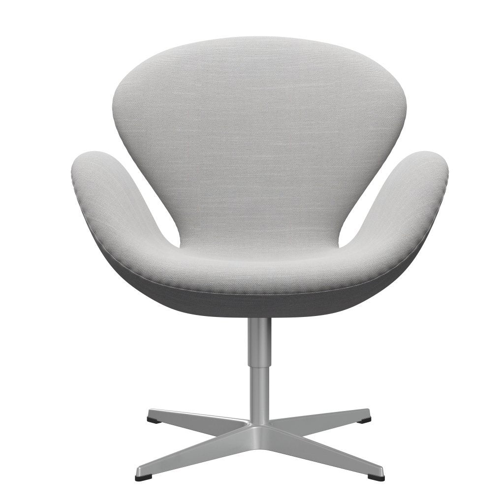 Fritz Hansen Swan Lounge Chair, Silver Grey/Sunniva Natural/Light Grey