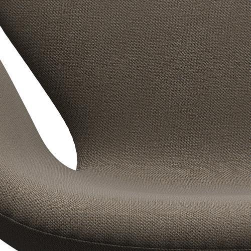 Fritz Hansen Swan Lounge Chair, Silver Grey/Sunniva čokoláda/světle šedá