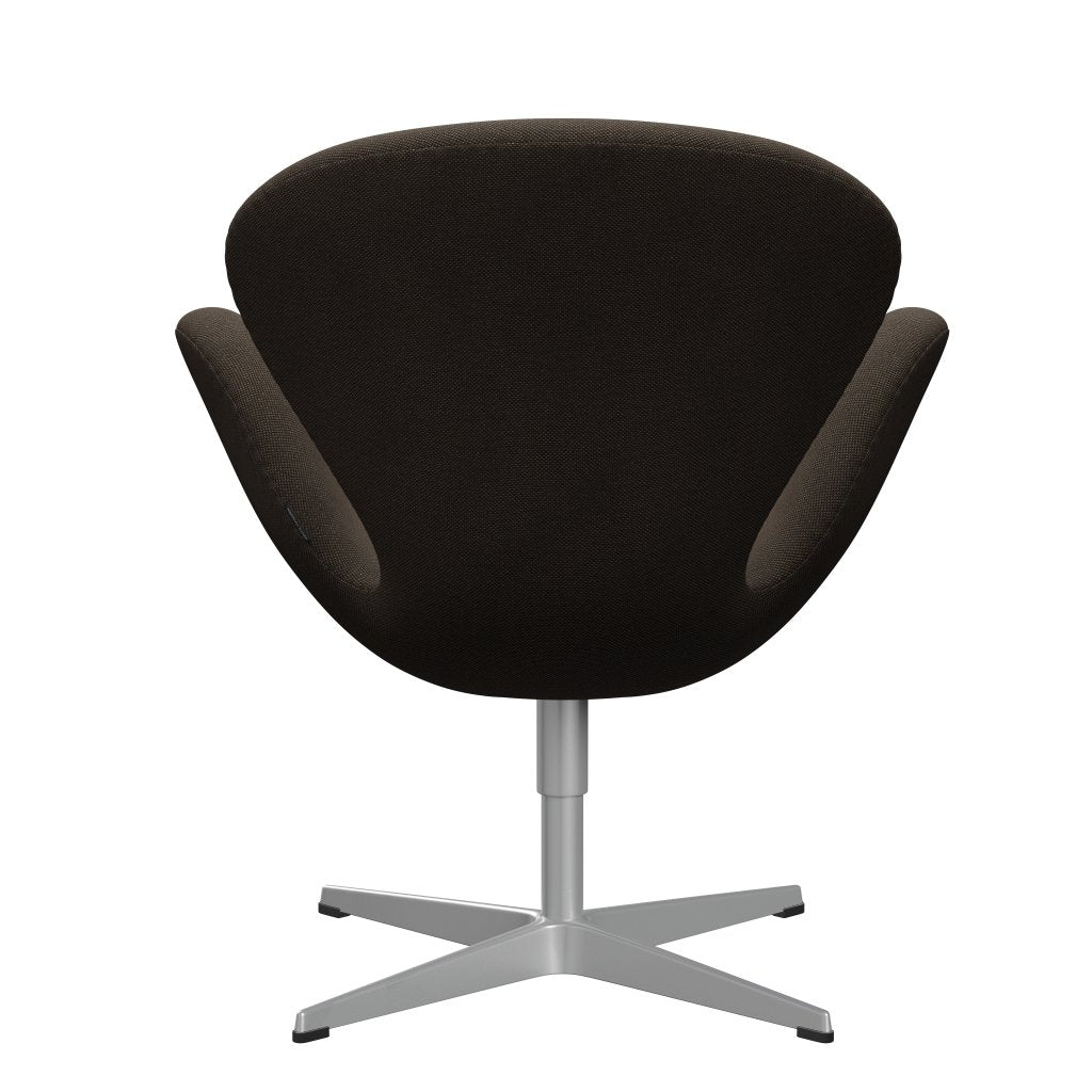 Fritz Hansen Swan Lounge Chair, Silver Grey/Sunniva čokoláda/černá