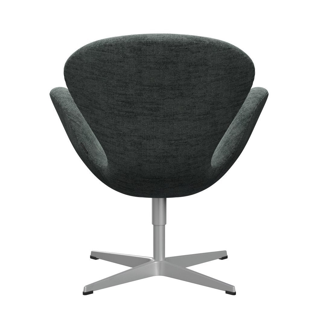 Fritz Hansen Swan Lounge Chair, Silver Grey/Sunniva Black/White