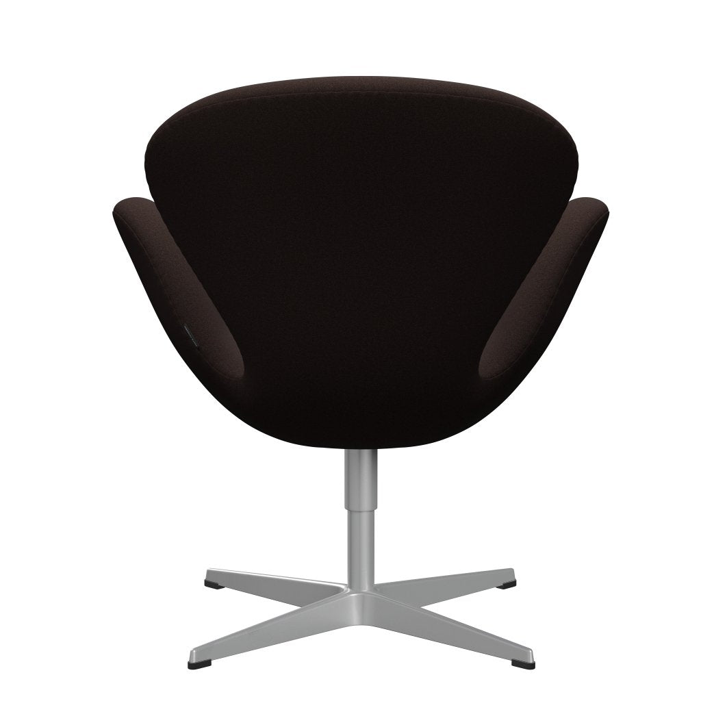 Fritz Hansen Swan Lounge Chair, Silver Grey/Tonus Dark Brown