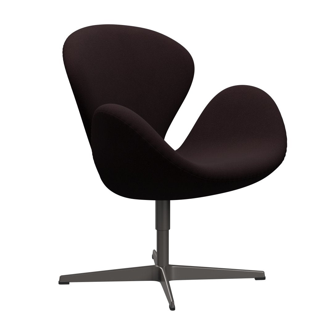 Fritz Hansen Swan Lounge Chair, teplý grafit/Christianshavn Dark Red Uni