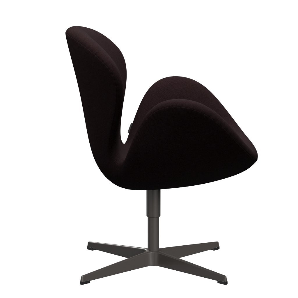 Fritz Hansen Swan Lounge Chair, teplý grafit/Christianshavn Dark Red Uni