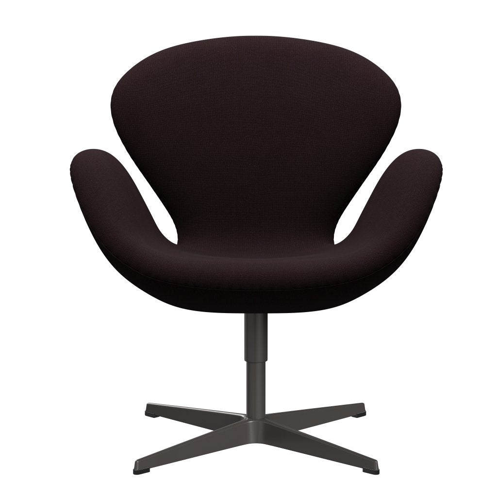 Fritz Hansen Swan Lounge Chair, teplý grafit/Christianshavn Dark Red Uni