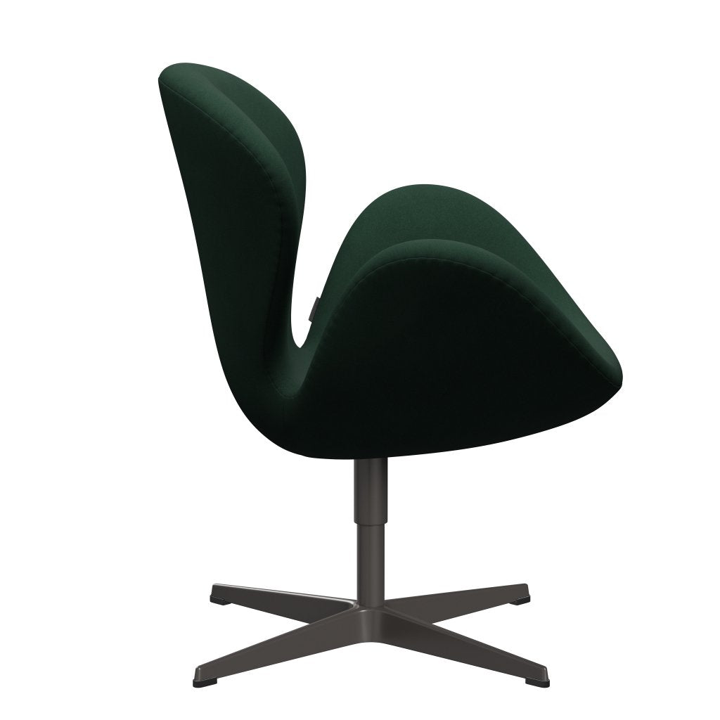 Fritz Hansen Swan Lounge Chair, teplý grafit/pohodlí tmavě zelená