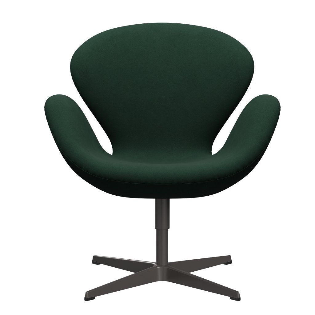 Fritz Hansen Swan Lounge Chair, Warm Graphite/Comfort Dark Green