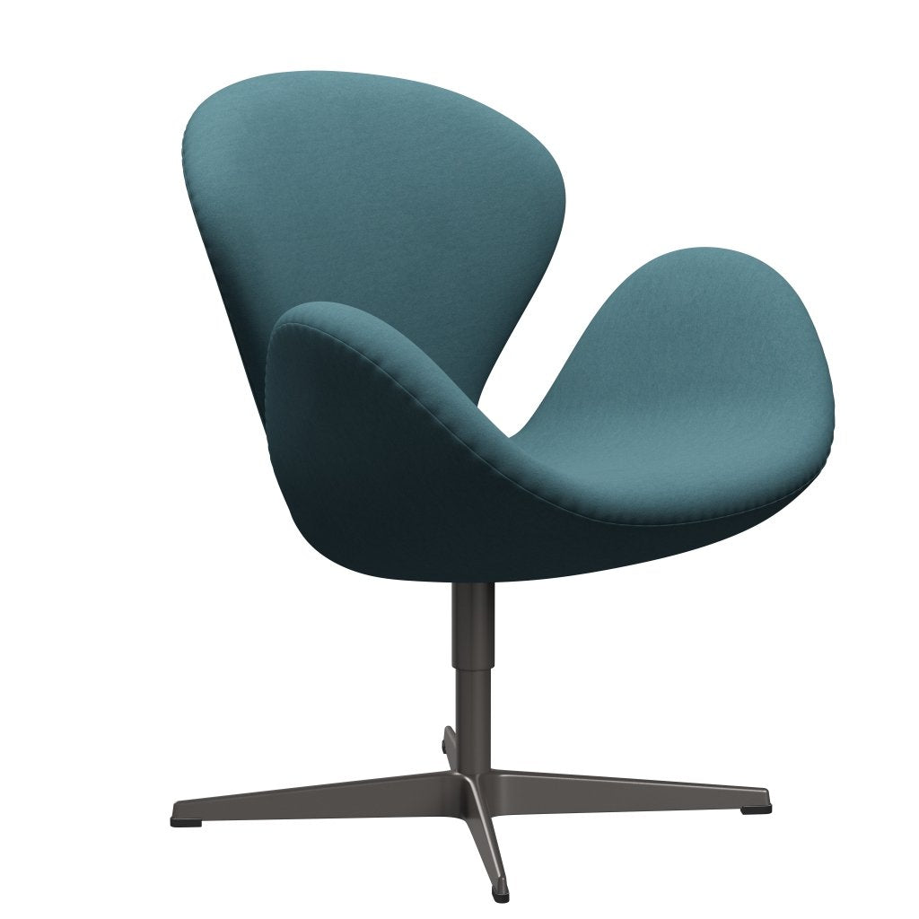 Fritz Hansen Swan Lounge Chair, teplý grafit/pohodlí světle šedá/modrá