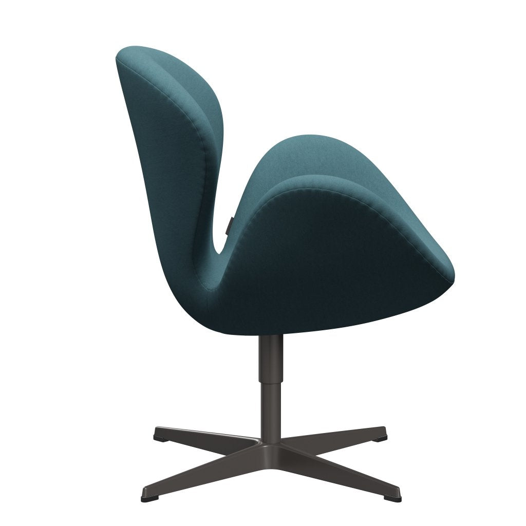 Fritz Hansen Swan Lounge Chair, Warm Graphite/Comfort Light Grey/Blue